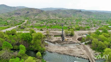 Qubadlı-Eyvazlı avtomobil yolunun tikintisi davam etdirilir