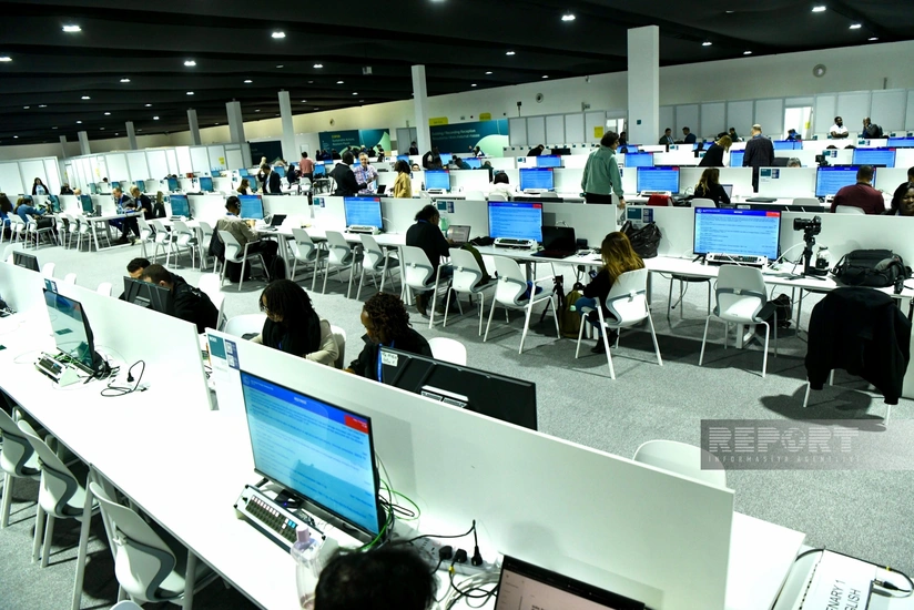 COP29-un keçirildiyi məkanda Media Mərkəzi -  FOTOREPORTAJ