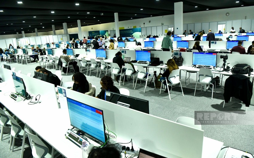 COP29-un keçirildiyi məkanda Media Mərkəzi -  FOTOREPORTAJ
