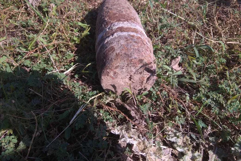 Ağstafada top mərmisi tapılıb