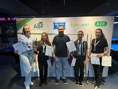 Bilyardın “Pool Nine Ball” növü üzrə Bakı çempionatının qalibləri bəlli olub