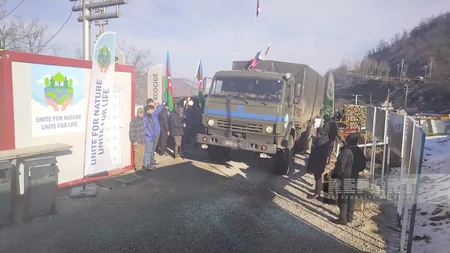 Сегодня по дороге Ханкенди - Лачын беспрепятственно проехали 36 автомобилей миротворцев