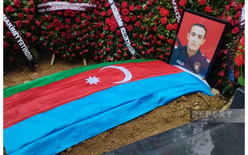Füzulidə minaya düşərək şəhid olan polis əməkdaşı Seyfi Abdullayev dəfn edilib - YENİLƏNİB 