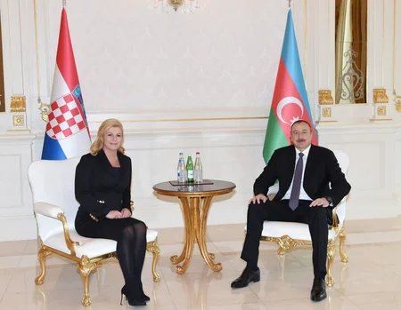 Azərbaycan və Xorvatiya prezidentləri arasında təkbətək görüş olub - YENİLƏNİB