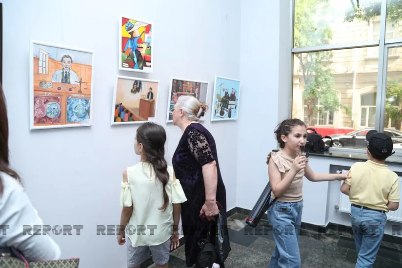 “Vəkillik peşəsi uşaqların gözü ilə” adlı uşaq rəsm sərgi-müsabiqəsi keçirilib