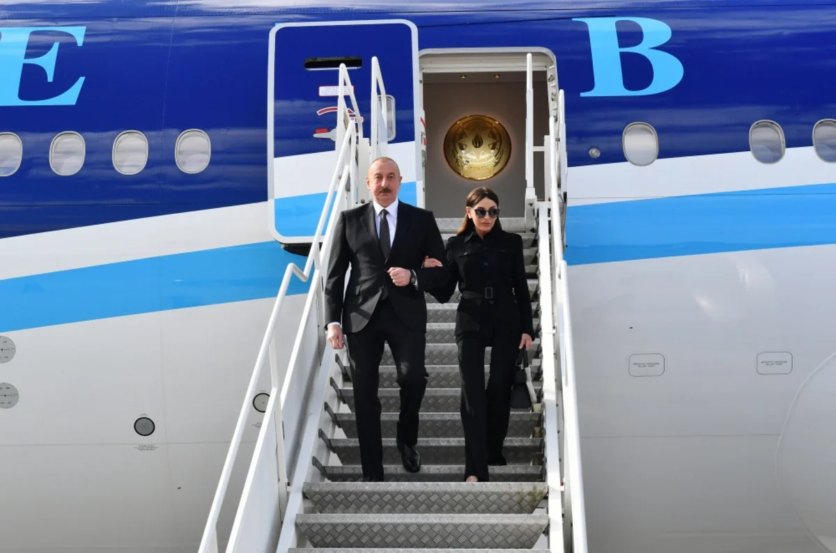 Prezident İlham Əliyev Litva Respublikasına rəsmi səfərə gəlib 