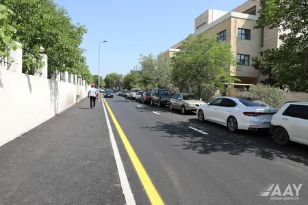 Bakının İsa bulağı küçəsinin təmiri yekunlaşıb