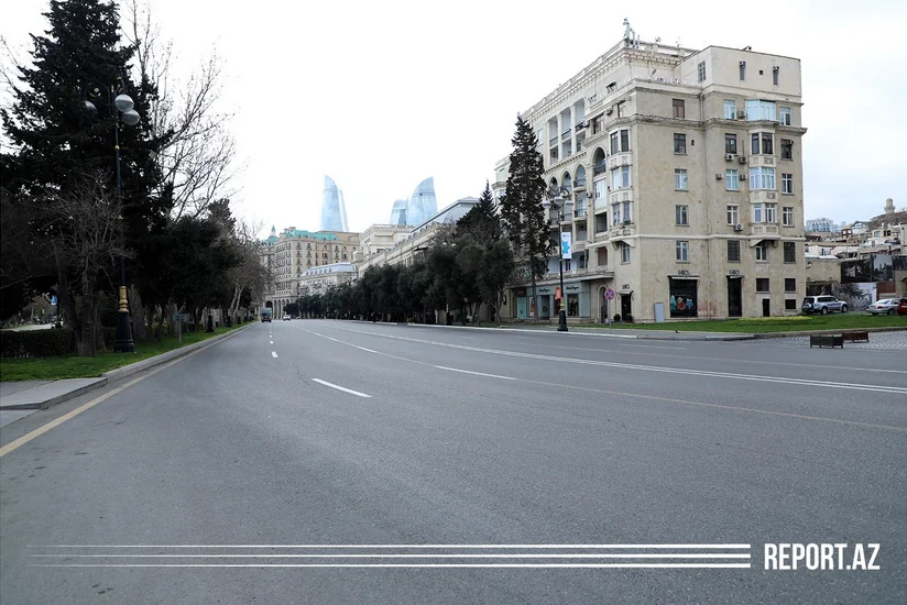 Особый карантинный режим в Баку - ФОТОРЕПОРТАЖ