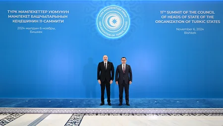 Prezident İlham Əliyev Türk Dövlətləri Təşkilatı Dövlət Başçılarının 11-ci Zirvə Görüşündə çıxış edib