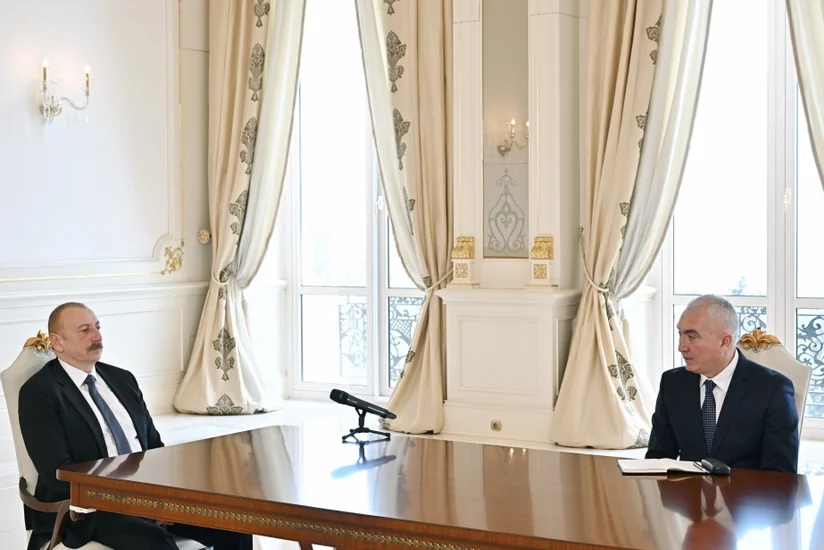Президент принял Масима Мамедова в связи с назначением его спецпредставителем в Лачынском районе