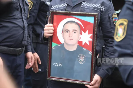 Erməni terroru nəticəsində həlak olan polis serjantı dəfn olunub - YENİLƏNİB-2