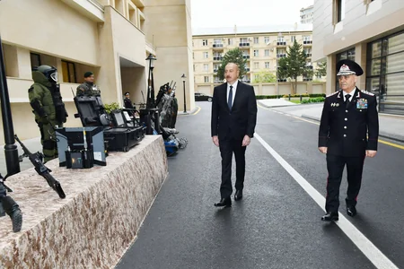 Prezident İlham Əliyev DTX-nin yeni inzibati binalarının açılışında iştirak edib