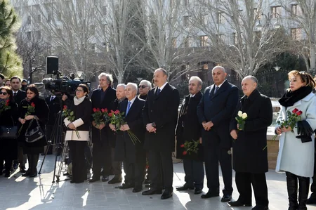 Prezident İlham Əliyev maestro Niyazinin Bakıda abidəsinin açılış mərasimində iştirak edib - YENİLƏNİB