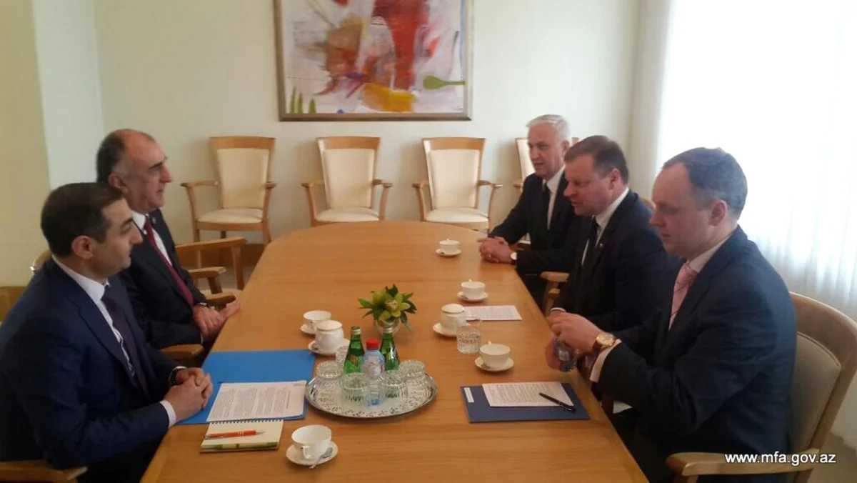 Elmar Məmmədyarov Litvanın baş naziri ilə görüşüb