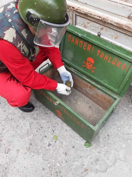 Mingəçevirdə qumbara tapıldı - FOTO