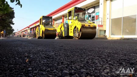 Bakının Nizami rayonunun Şirin Mirzəyev küçəsi təmir edilir