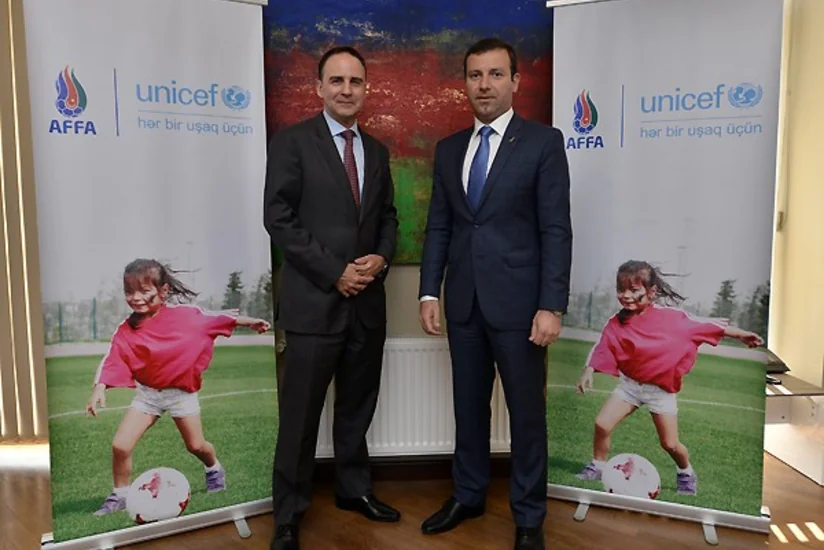 AFFA və UNİCEF arasında yeni əməkdaşlıq müqaviləsi imzalanıb