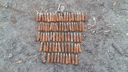 Biləsuvarda 81 ədəd partlamamış hərbi sursat aşkarlanıb - FOTO