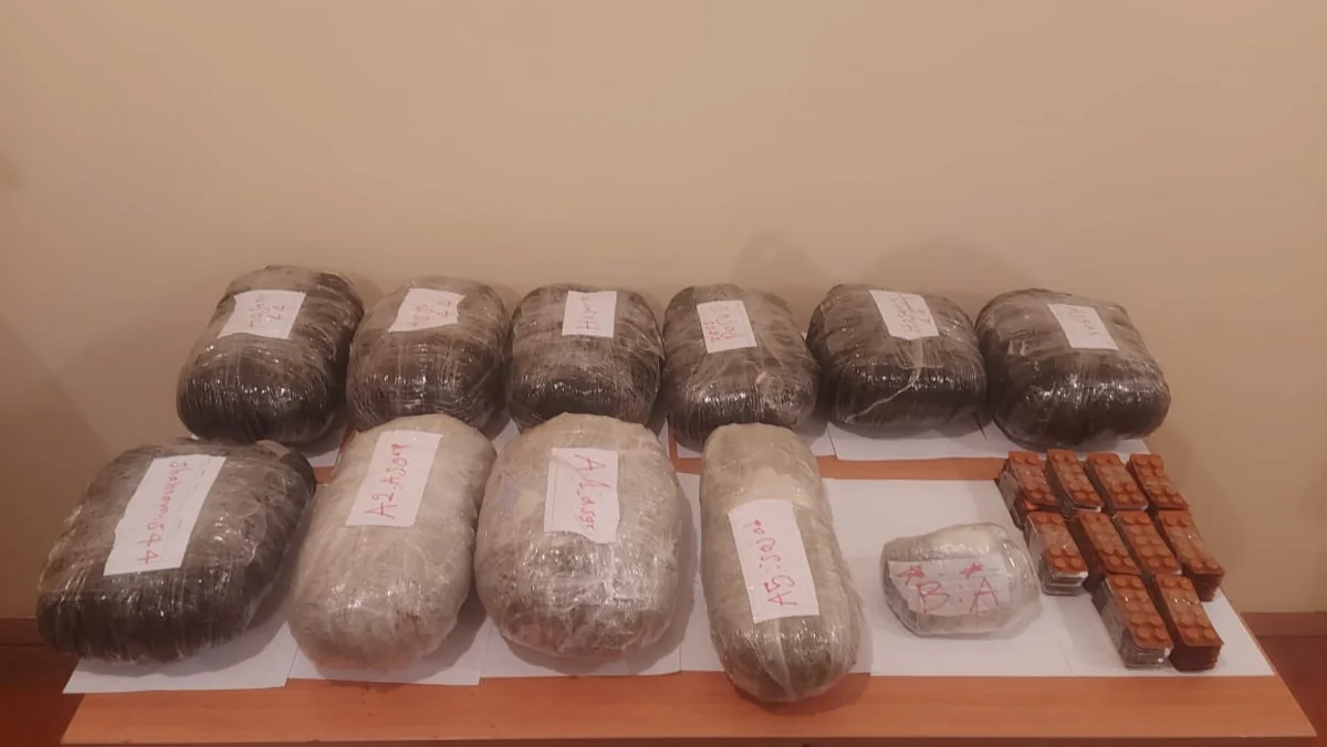 İrandan Azərbaycana 11 kq narkotik keçirilməsinin qarşısı alınıb