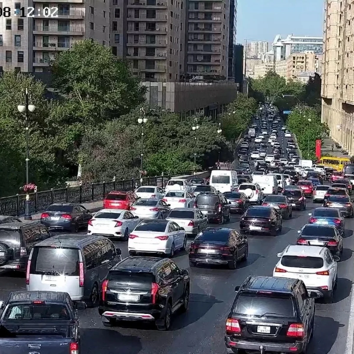 Bakının bir sıra yollarında tıxac müşahidə olunur