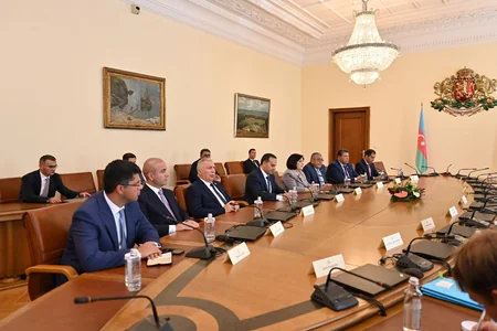 Milli Məclisin sədri Bolqarıstanın Baş naziri ilə görüşüb