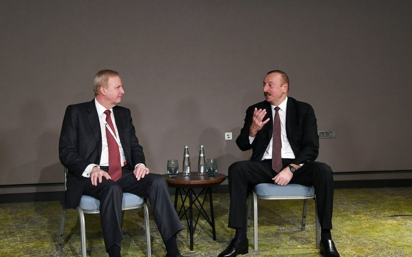 Prezident İlham Əliyev Əskişəhərdə BP şirkətinin baş icraçı direktoru ilə görüşüb