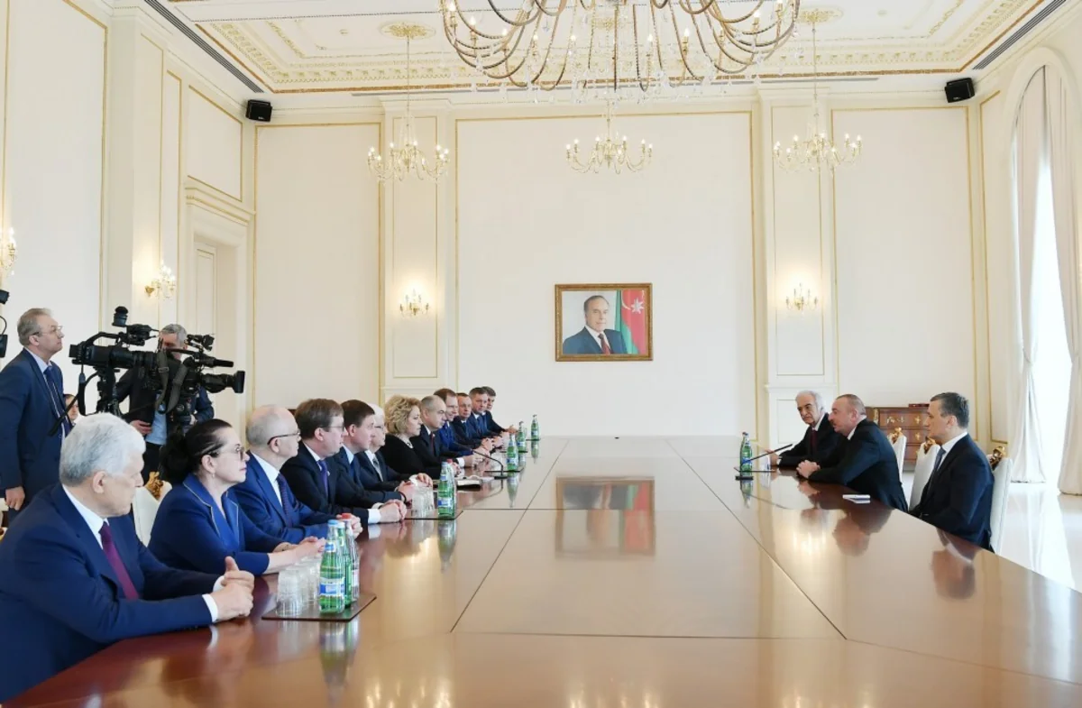 Президент Ильхам Алиев принял председателя Совета Федерации Федерального Собрания РФ