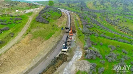 Реконструируется участок дороги Евлах-Загатала