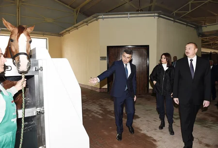 President Ilham Aliyev attends opening of Qarabag Equestrian Complex