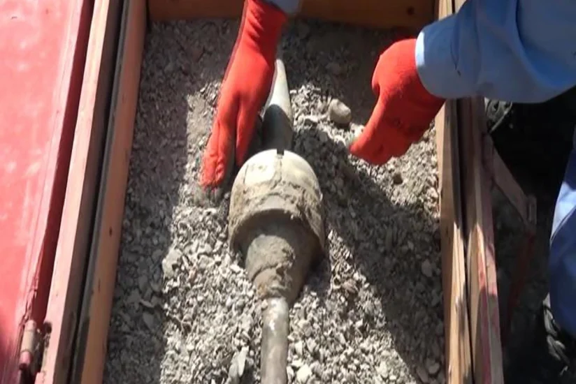 Yevlaxda məktəbli partlamamış top mərmisi tapıb - FOTO