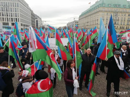 Berlində Ümumavropa Qarabağ mitinqi keçirilib - FOTO - VİDEO - YENİLƏNİB