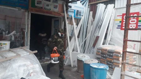 “EuroHome”dakı yanğından - FOTOREPORTAJ