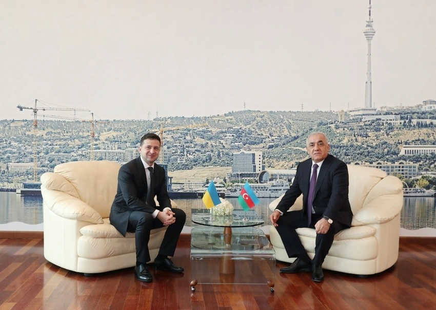 Azərbaycanın Baş naziri və Ukrayna Prezidenti birgə işçi nahar ediblər