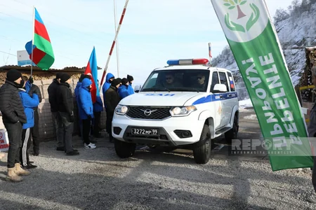 Xankəndi-Laçın yolunda sülhməramlıların 58 avtomobili maneəsiz hərəkət edib - YENİLƏNİB-7