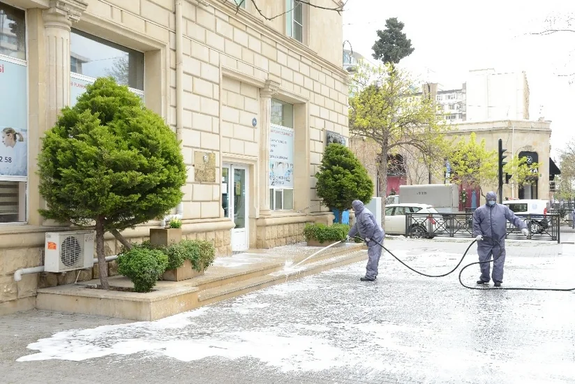 Koronavirusla mübarizə üçün dezinfeksiyaedici vasitələr bağışlanıb