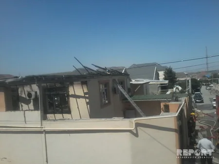 Xırdalanda yaşayış evi yanıb - FOTO - YENİLƏNİB - VİDEO