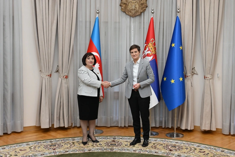 Azerbaijani parliament speaker meets with Serbian PM