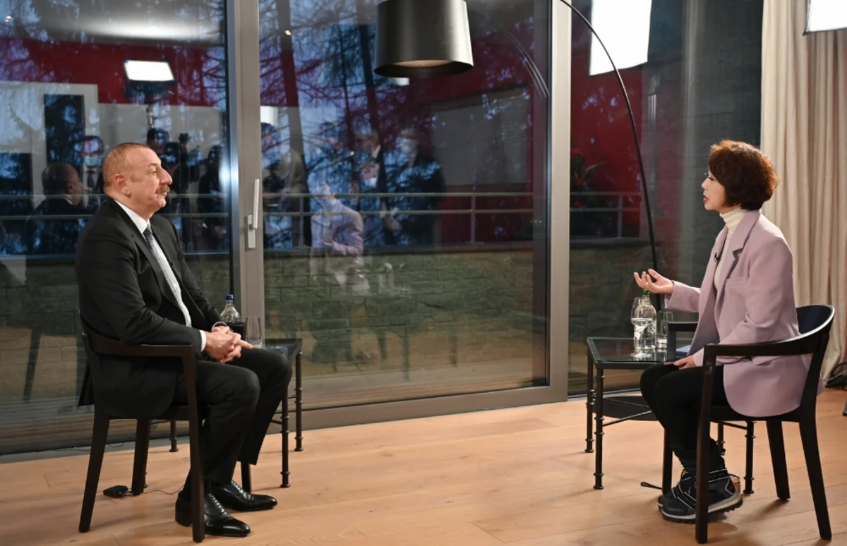Azərbaycan Prezidenti Davosda Çinin CGTN televiziya kanalına müsahibə verib