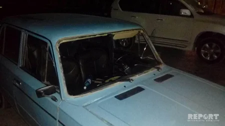Bakıda avtomobil piyadanı vurub - FOTO