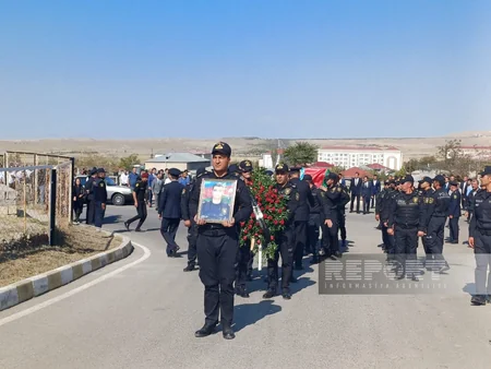 Yol qəzasında həlak olan polis serjantı Naxçıvanda dəfn edilib - YENİLƏNİB