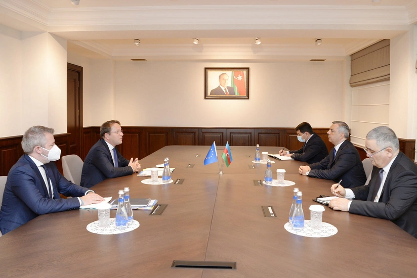 EU Commissioner meets with Samir Nuriyev and Hikmet Hajiyev