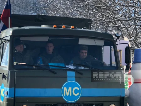 Сегодня по дороге Ханкенди-Лачын беспрепятственно проехали 24 автомобиля миротворцев