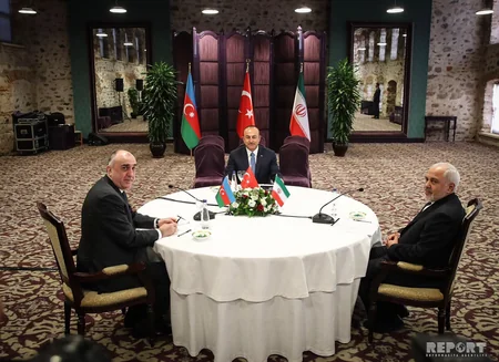 İstanbulda Türkiyə, Azərbaycan və İran xarici işlər nazirlərinin üçtərəfli görüşü keçirilib - VİDEO