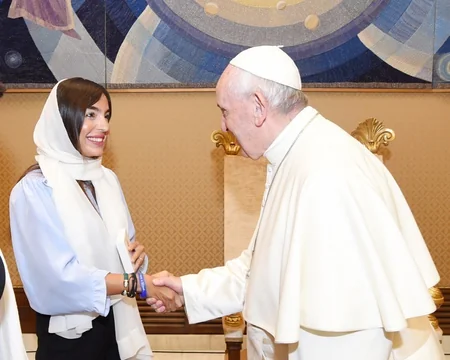 First Vice-President of Azerbaijan Mehriban Aliyeva meets with Pope Francis