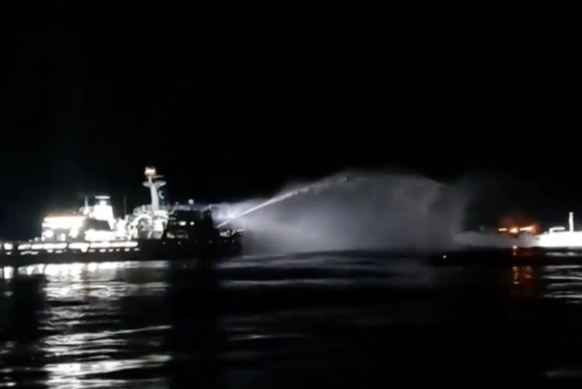 Cənubi Koreya sularında Rusiyaya məxsus gəmidə yanğın olub, itkin düşənlər var