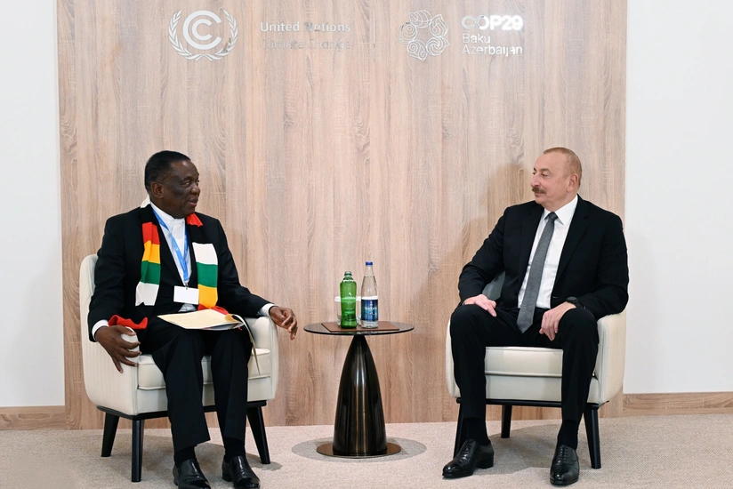 Prezident İlham Əliyev zimbabveli həmkarı ilə görüşüb - YENİLƏNİB