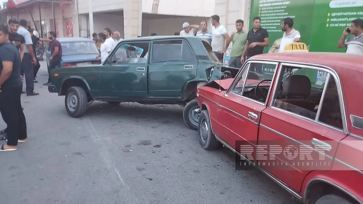 Kürdəmirdə zəncirvari yol-nəqliyyat hadisəsi baş verib, xəsarət alanlar var