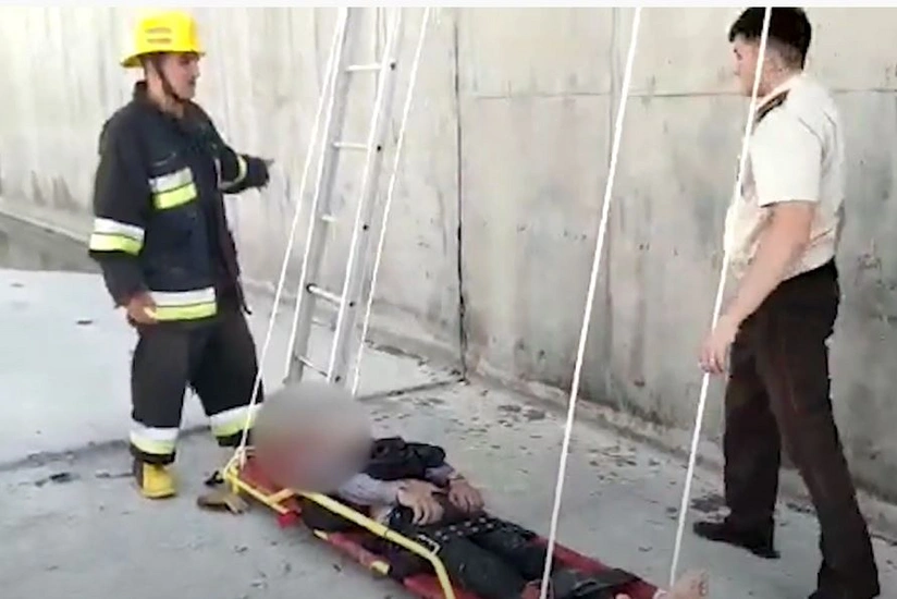 Göyçay sakini beton kanala düşüb