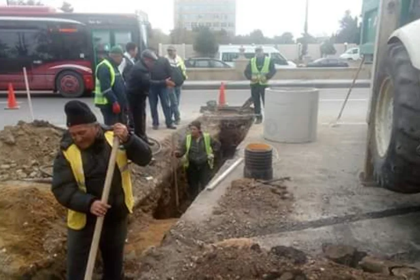 Heydər Əliyev prospektində nəqliyyatın hərəkəti məhdudlaşdırılıb