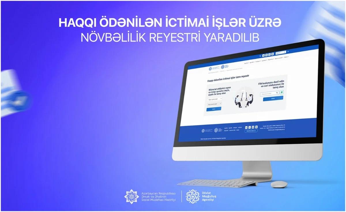 Haqqı ödənilən ictimai işlər üzrə növbəlilik reyestri yaradılıb
